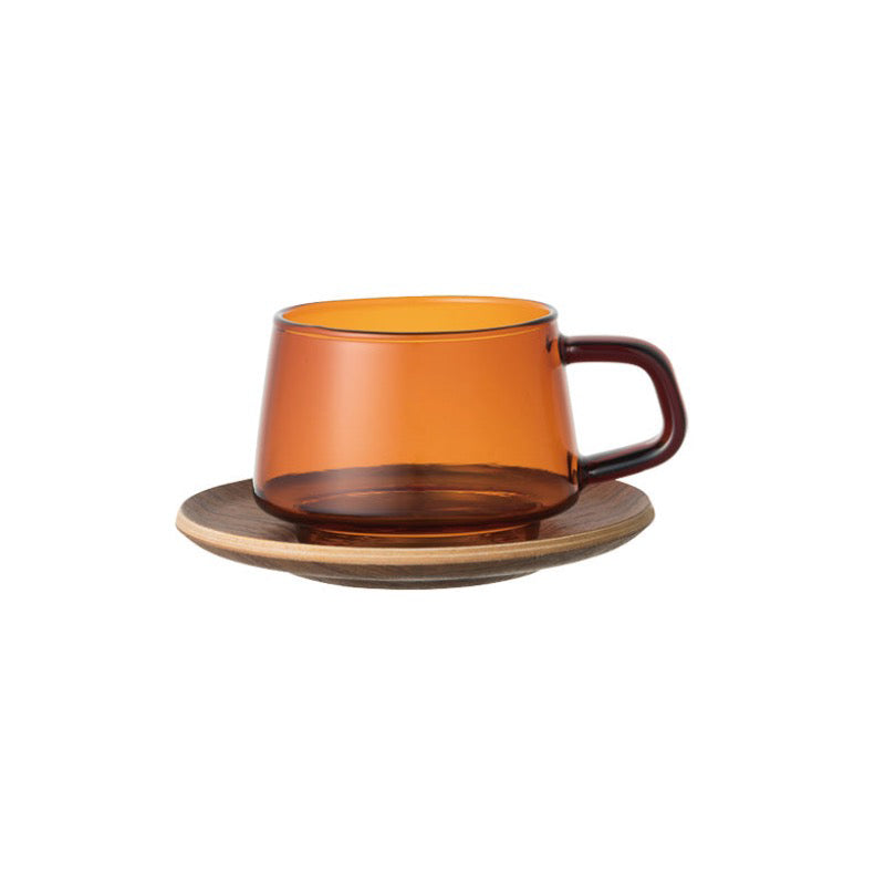 Kinto SEPIA Cup and Saucer Amber, 270ml