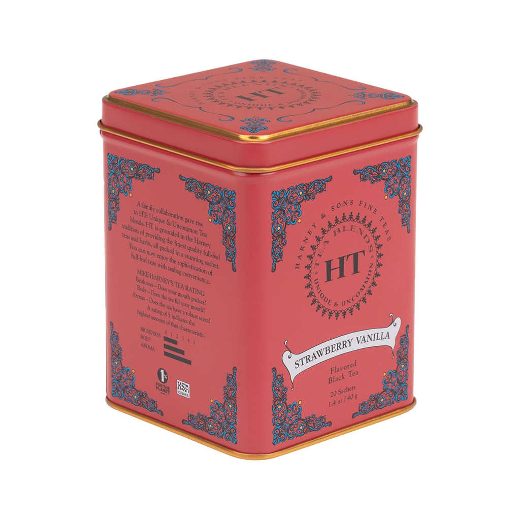 Harney & Sons Fine Teas Strawberry Vanilla, HT Tin of 20 Sachets